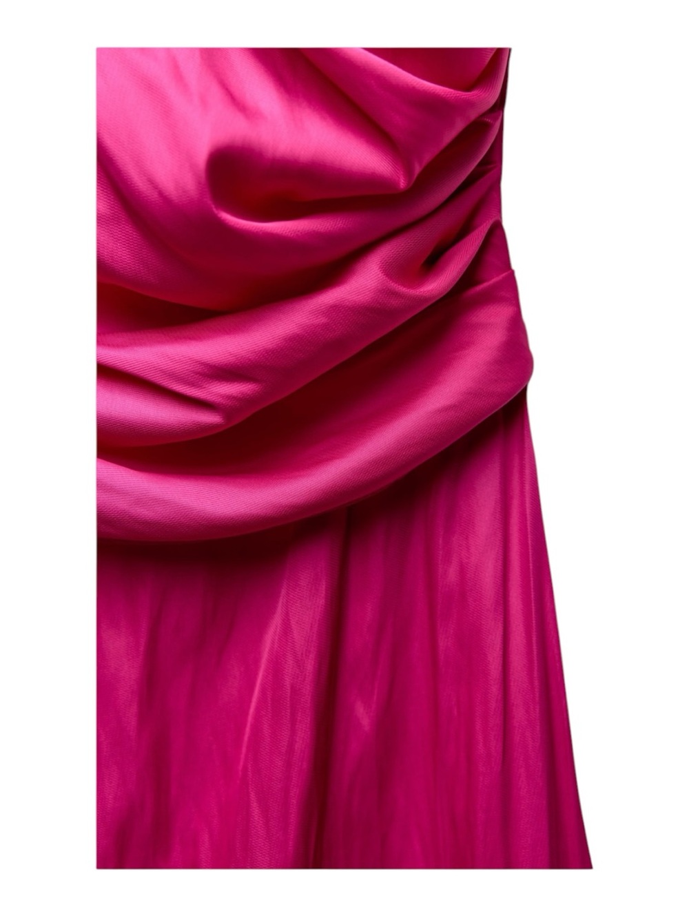 ZARA Satin Pink Wide Leg Jumpsuit Draped Sleeveless Fuchsia Size M NWOT - Picture 7 of 9
